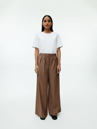 Relaxed Wool-Blend Trousers