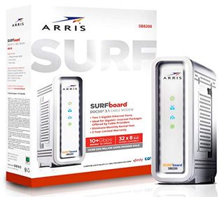 ARRIS SURFboard Gigabit DOCSIS 3.1 Cable Modem, 10 Gbps Max Speed, Approved for Cox and Xfinity, (SB8200 Frustration Free)
