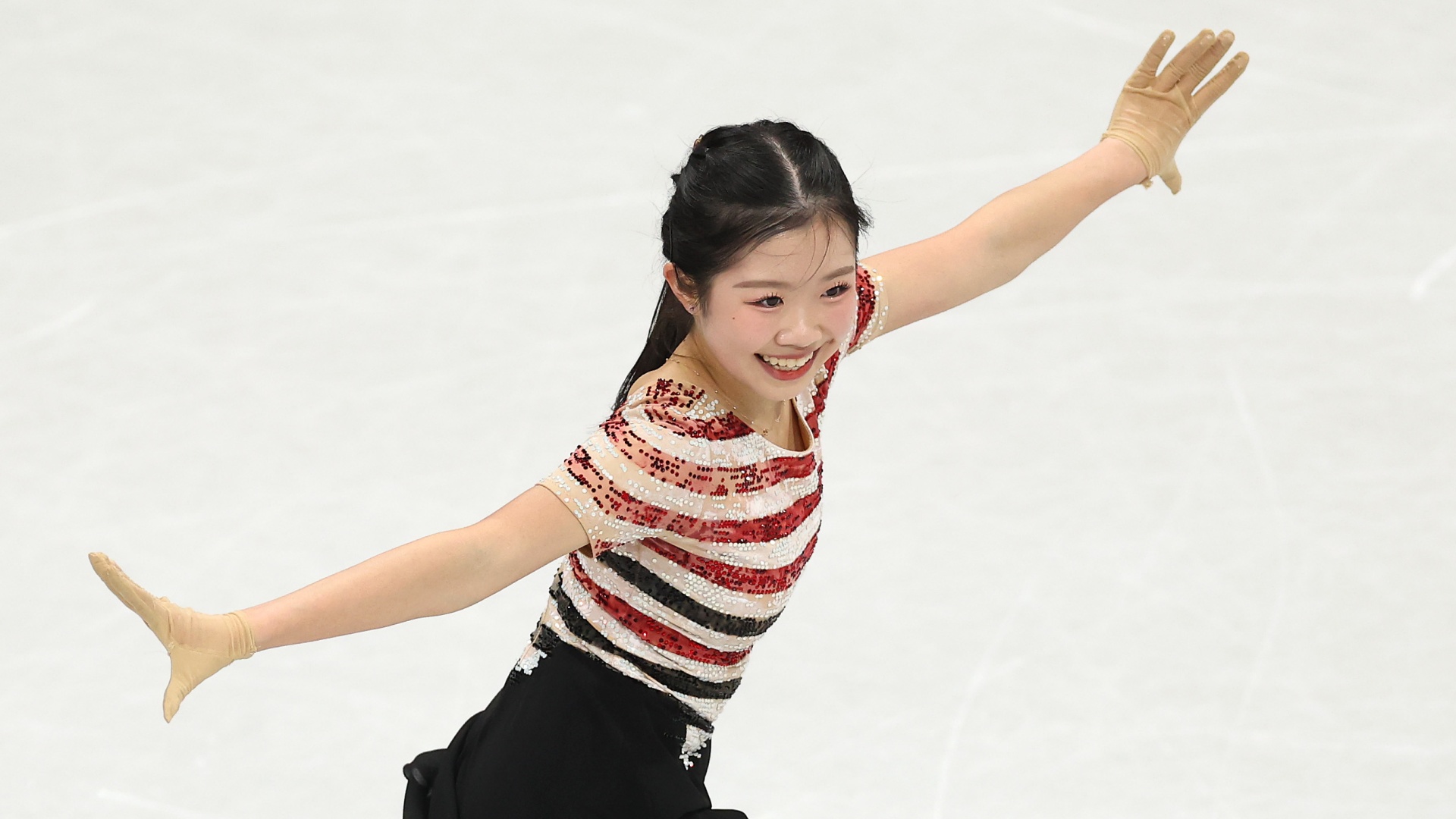 Japan's Ami Nakai in figure skating action at the 2026 Winter Olympics