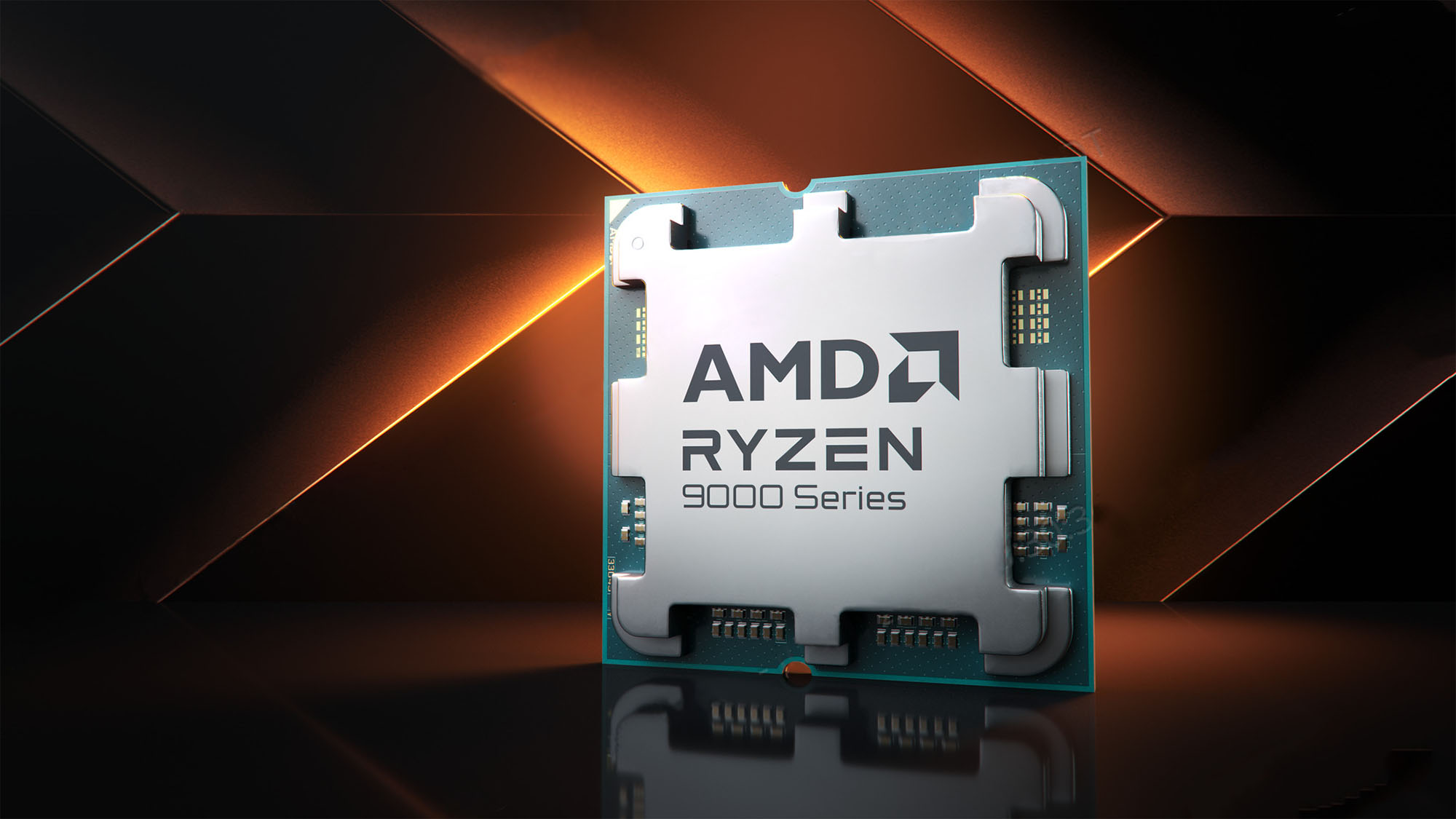 A mockup of an AMD Ryzen 9000-series processor