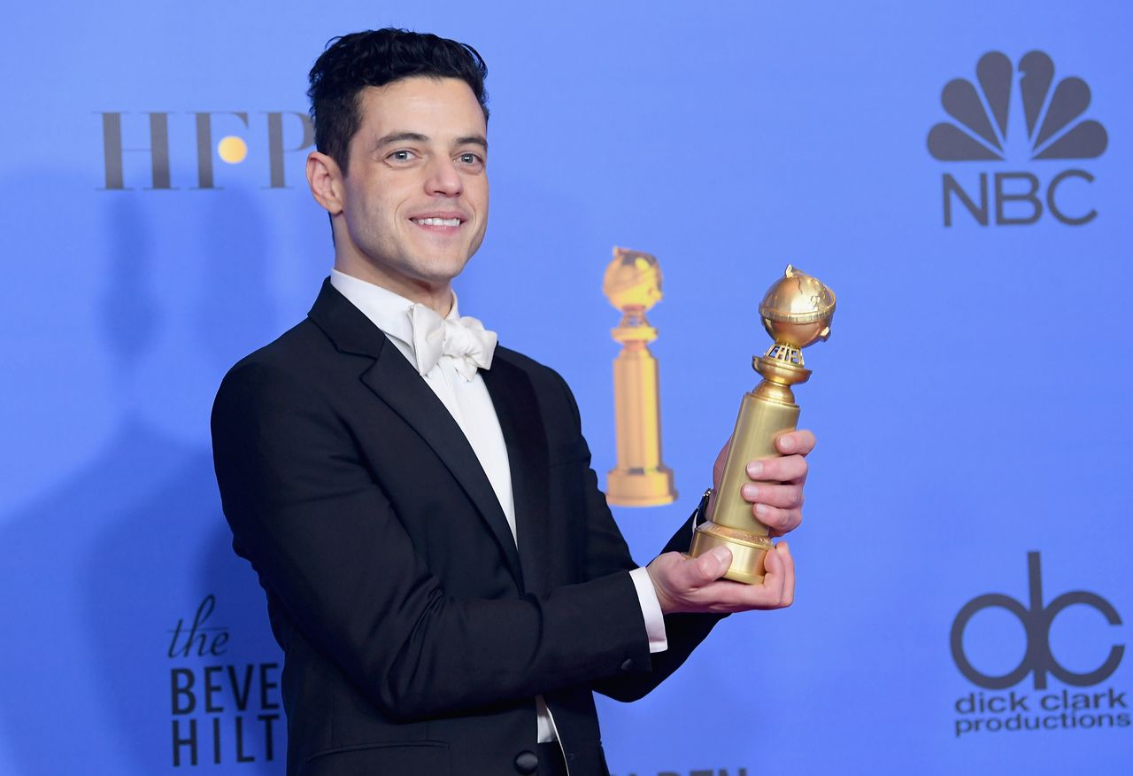 Rami Malek with his Golden Globe