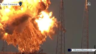 A SpaceX Falcoln 9 rocket explodes in Florida