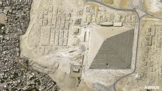 The Great Pyramid of Giza seen in first images captured by the new very-high resolution satellite Pléiades Neo 3 built and operated by European aerospace giant Airbus.