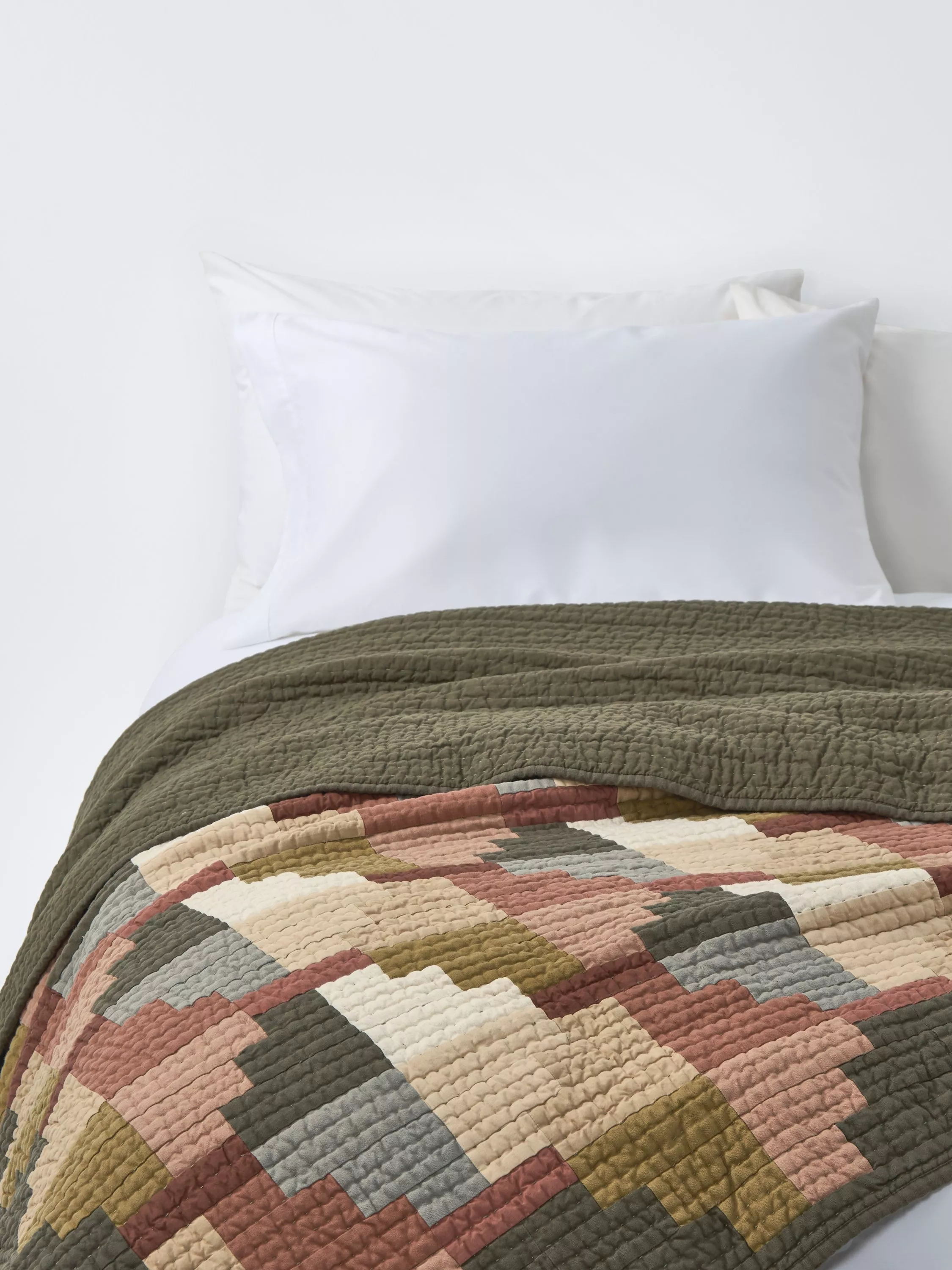 John Lewis Leon Quilted Bedspread, Multi
