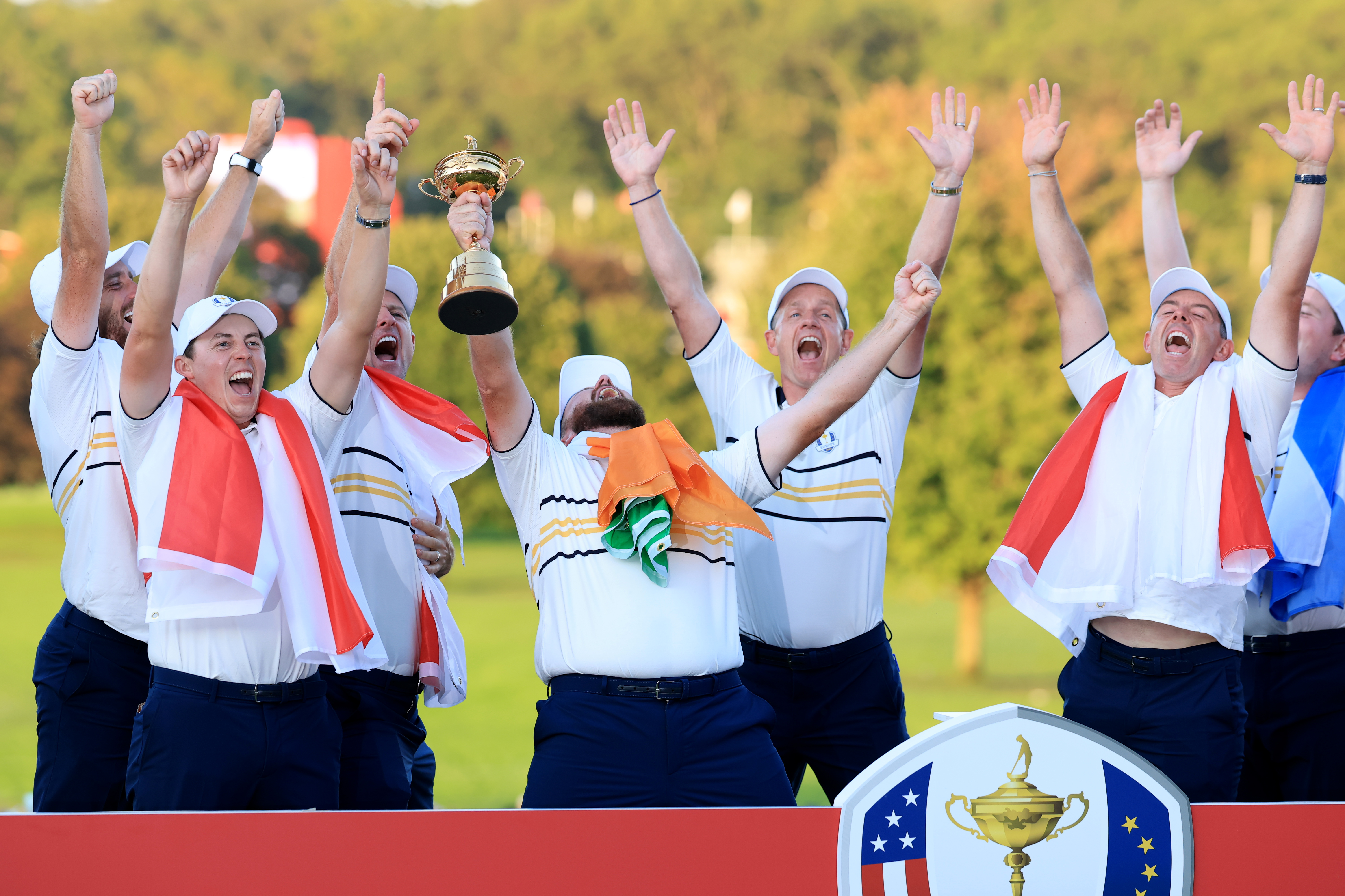Various images of Team Europe