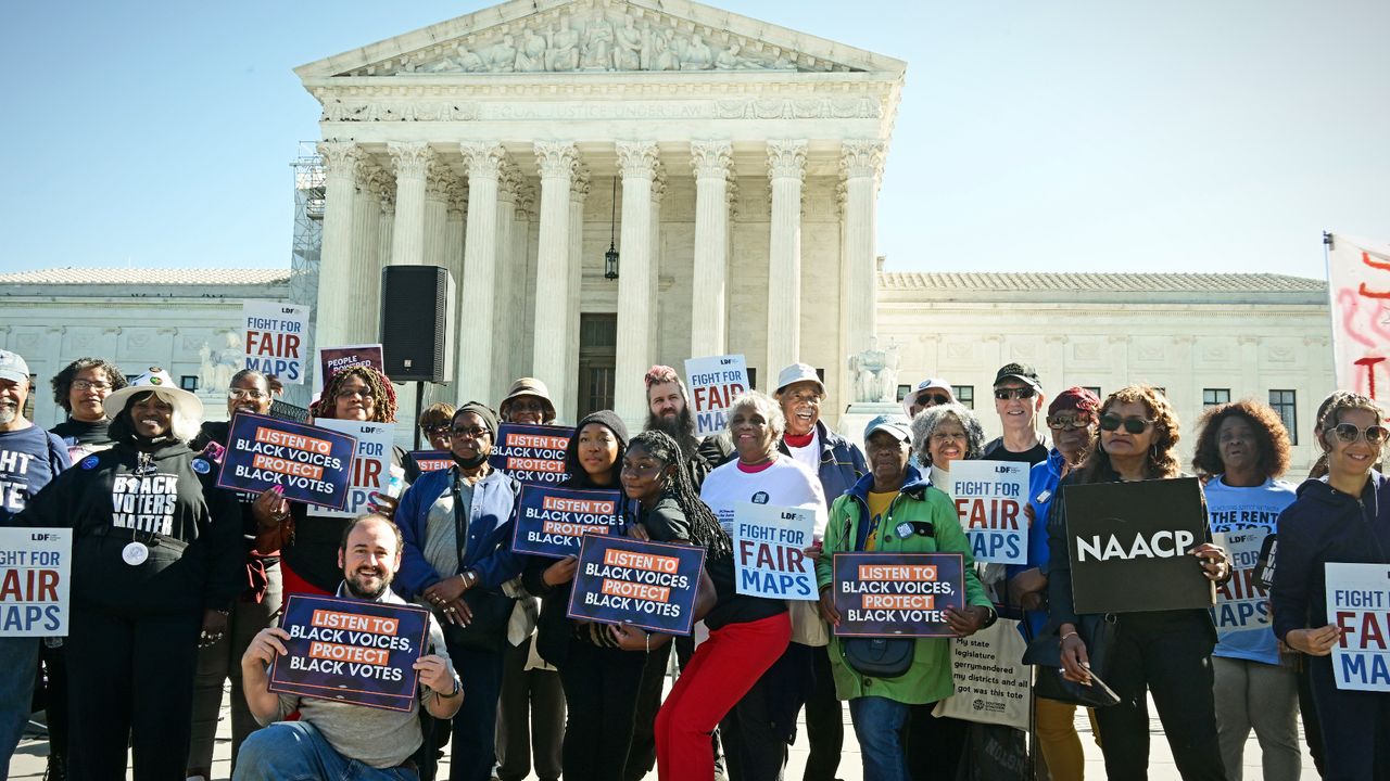 Demonstration against South Carolina racial gerrymandering at Supreme Court