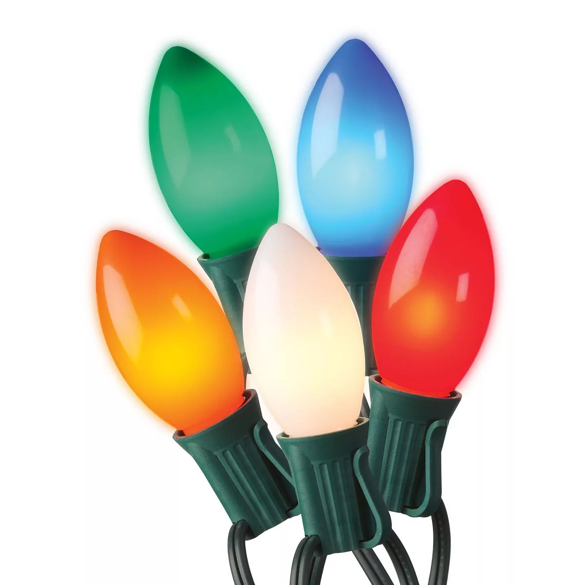 20ct Led Sylvania Stay-Lit Incandescent Look Indoor/outdoor C9 String Lights With Green Wire