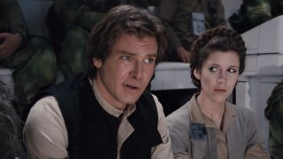 Han and Leia at a briefing