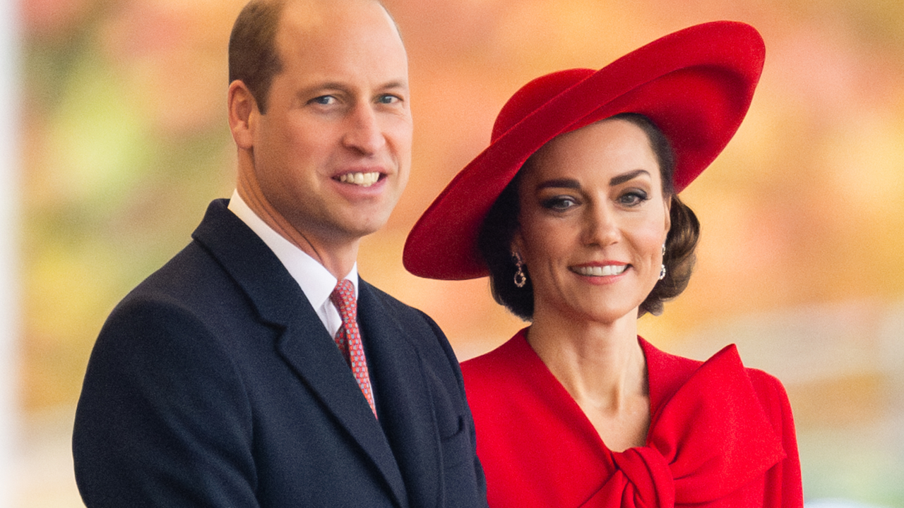 Prince William, Prince of Wales and Catherine, Princess of Wales attend a ceremonial welcome for The President and the First Lady of the Republic of Korea at Horse Guards Parade on November 21, 2023 in London, England. King Charles is hosting Korean President Yoon Suk Yeol and his wife Kim Keon Hee on a state visit from November 21-23. It is the second incoming state visit hosted by the King during his reign.