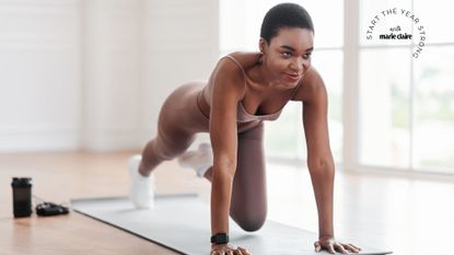 Best core exercises: A woman starting a plank