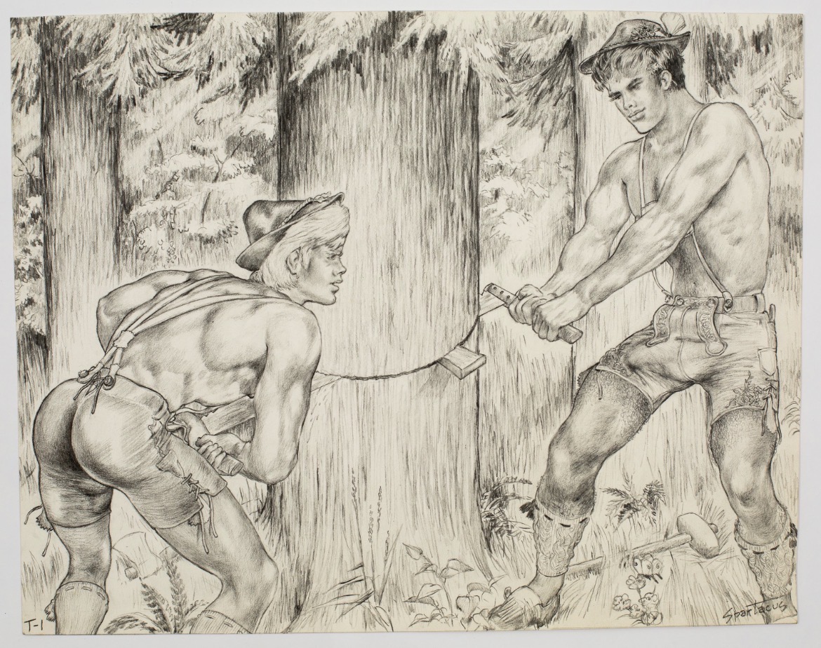 Illustrations of male bodybuilders