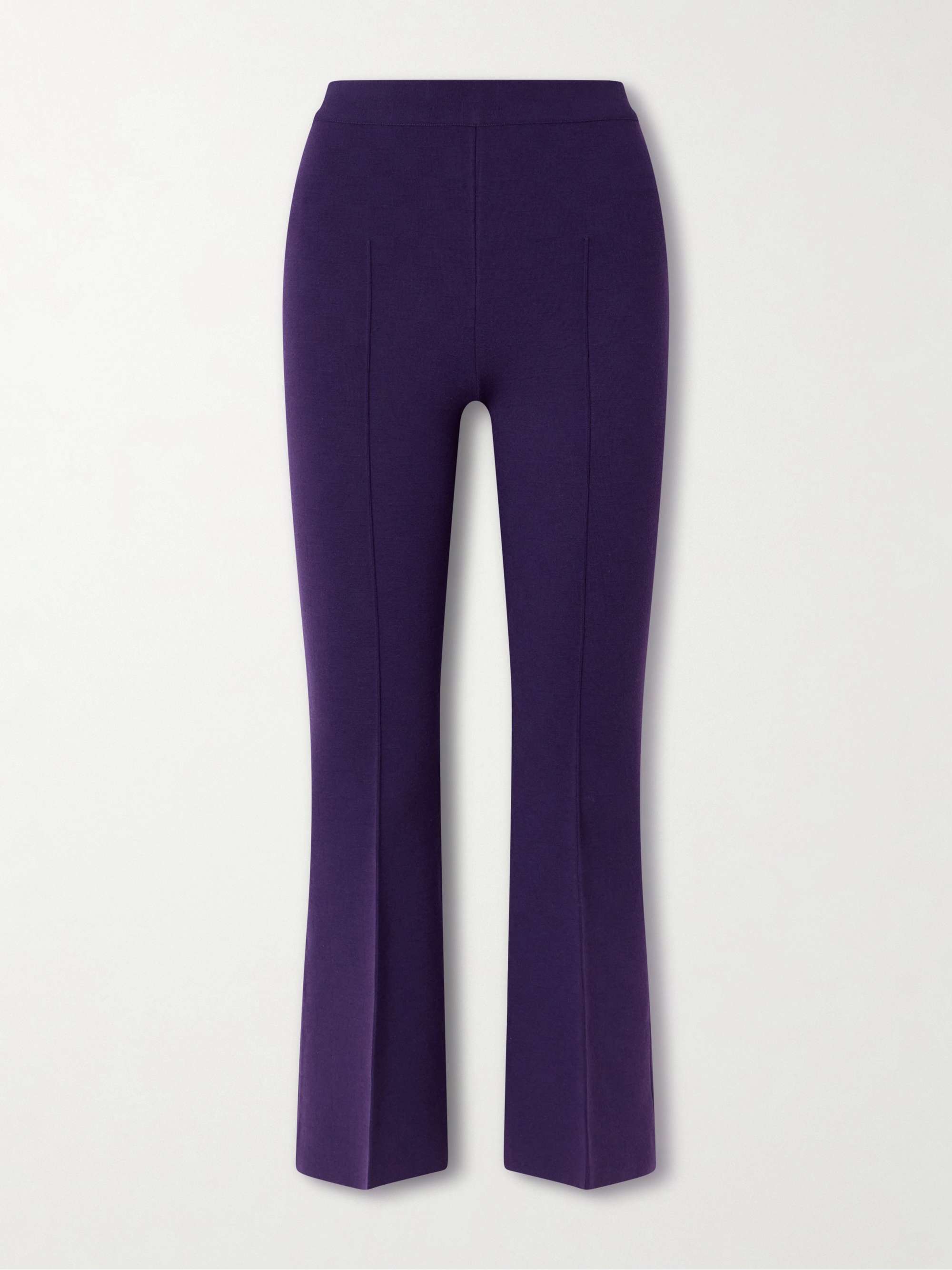 Kick Cropped Wool-Blend Flared Pants