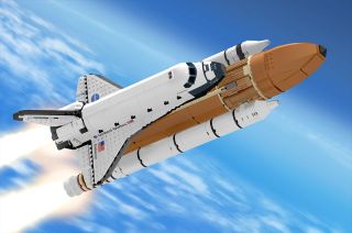 Andrew Harkins’ NASA space shuttle lifted off on the Lego Ideas website in July 2017.