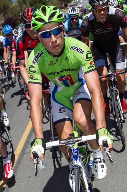 Peter Sagan (Cannondale) rolls out in the morning.