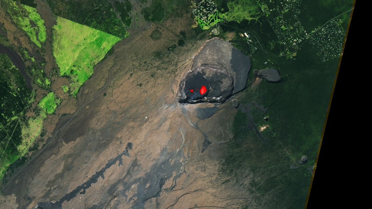 Satelit menemukan lava pijar di dalam letusan gunung berapi Hawaii