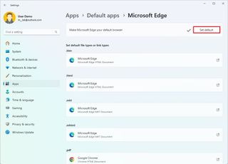 Windows 11 set default browser to Edge