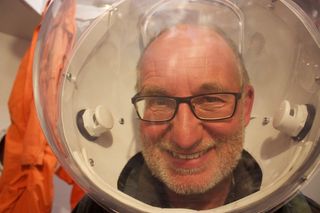 Brian Yeomans, senior platform engineer from UK rover trials, ready to leave Earth.