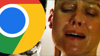 The Google Chrome logo intimidates Ripley