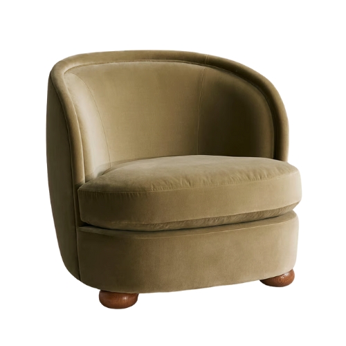 Soho Home, Blair Tub Armchair, Velvet, Lichen