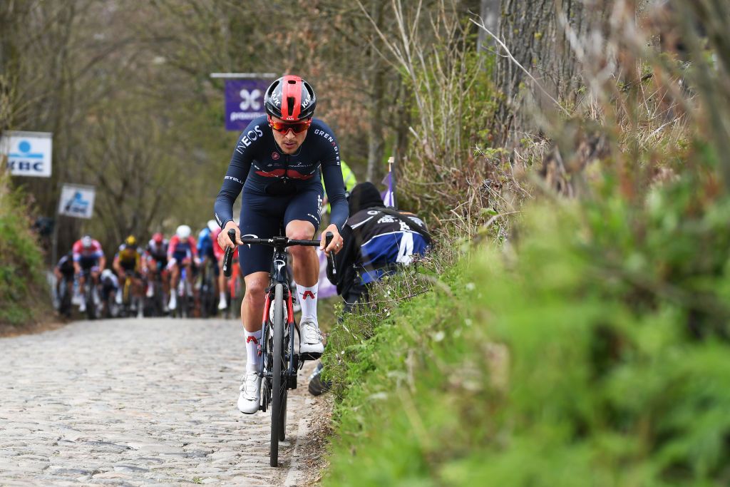 Tom Pidcock (Ineos Grenadiers) on the move at the Tour of Flanders