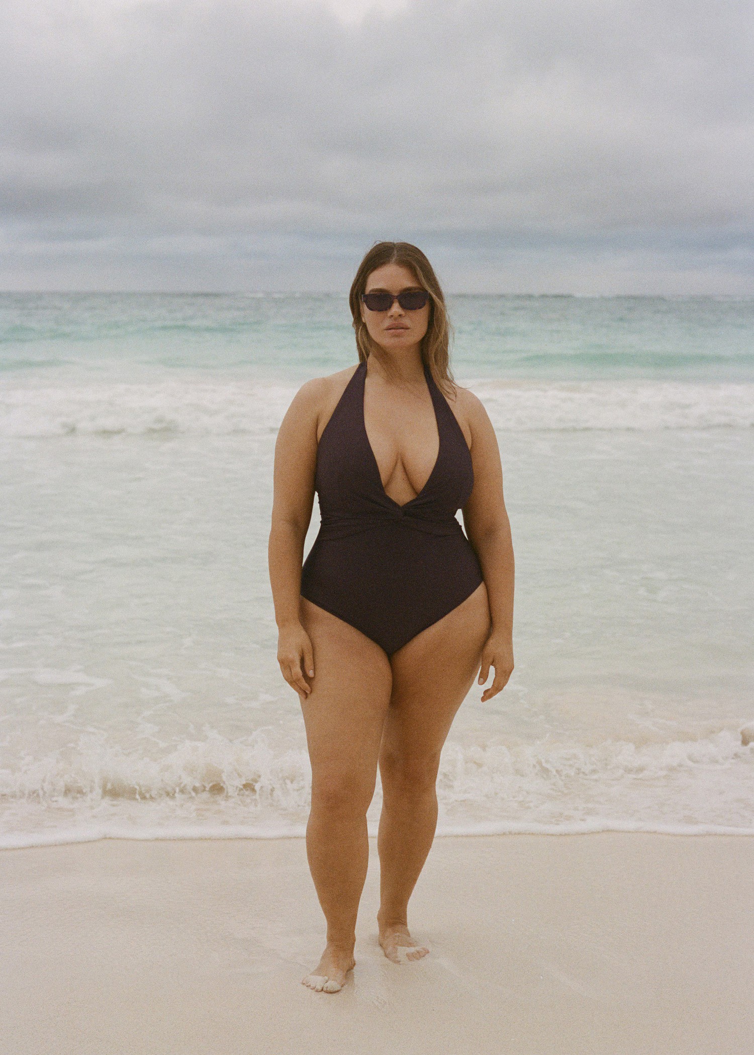 Asymmetrical Textured Swimsuit