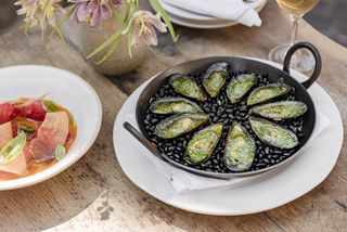 New London restaurants Moules farcies, wild garlic & parsley butter