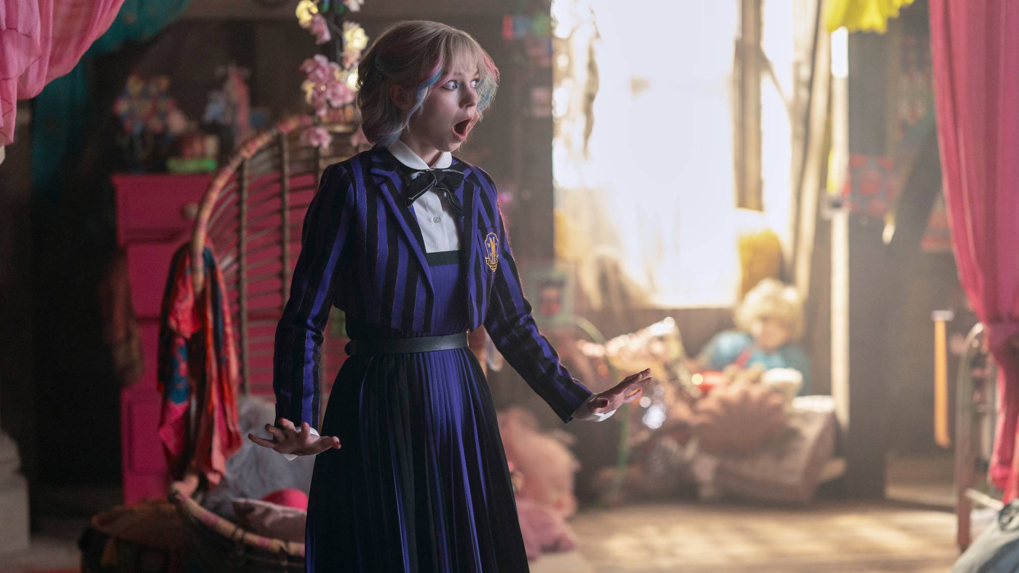Emma Myers as Enid Sinclair in "Wednesday" season 2 on Netflix