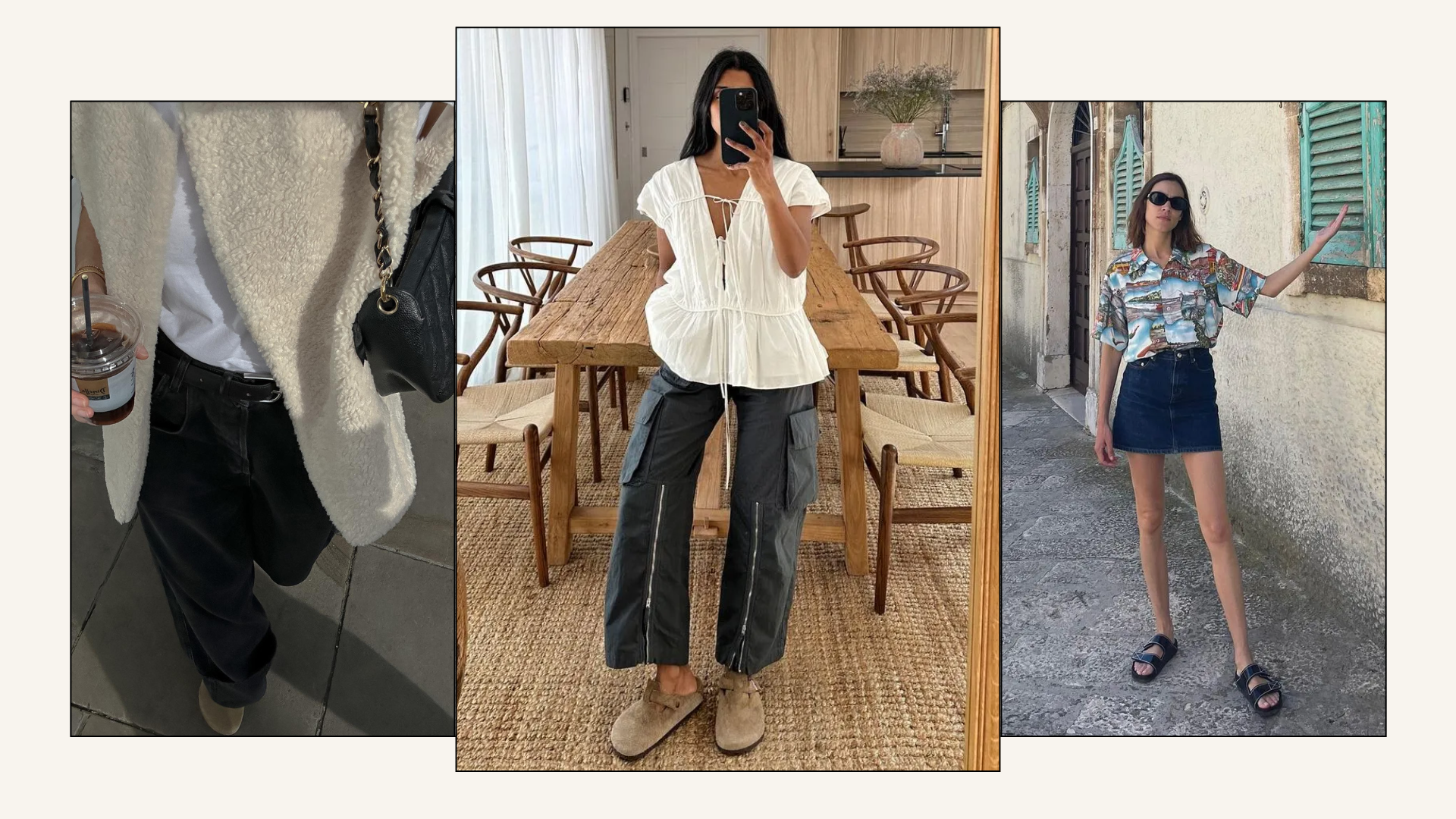 An image of chic Birkenstock outfits.