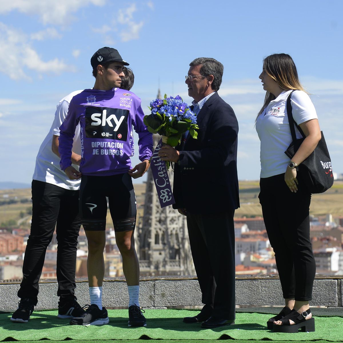 Mikel Landa (Sky) on the podium