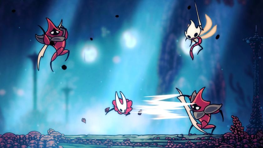 A gameplay screenshot of Hollow Knight: Silksong.