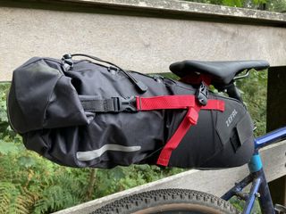 Zefal Z Adventure 17-liter bikepacking seat bag attached to a seatpost