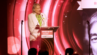 Roy Gandy speaking on stage at What Hi-Fi? Awards 2025