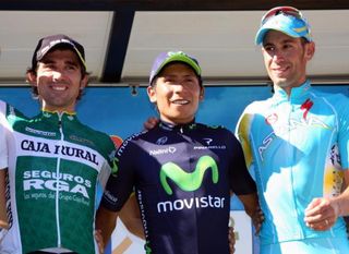 Final Burgos podium: Quintana, Arroyo, Nibali