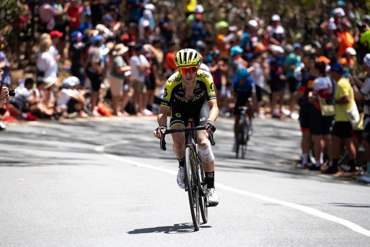 Simon Yates on Willunga Hill in 2020