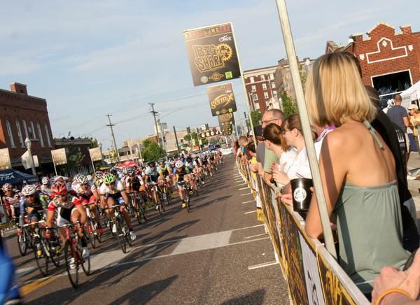 Fans cheer the Tour de Grove