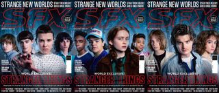 The three Stranger Things covers for SFX issue 352.