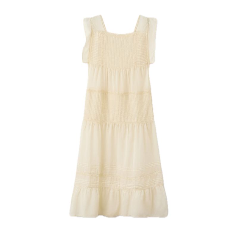 Mango , Cotton Lace Dress with Drawstring