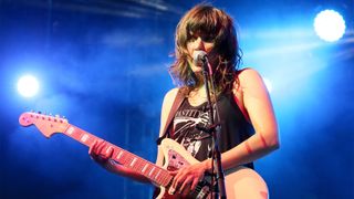Courtney Barnett performs onstage at This Tent during Day 1 of the 2015 Bonnaroo Arts And Music Festival on June 11, 2015 in Manchester, Tennessee. 
