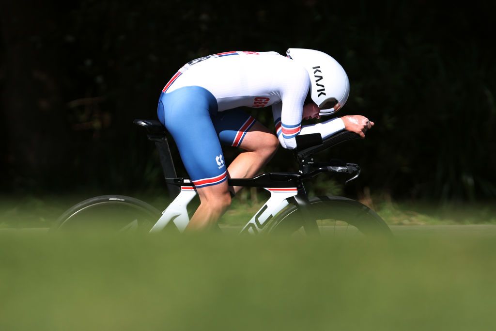 Leo Hayter (Great Britain) in action in the time trial