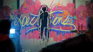 Miles' outline in Spider-Man: Into the Spider-Verse.