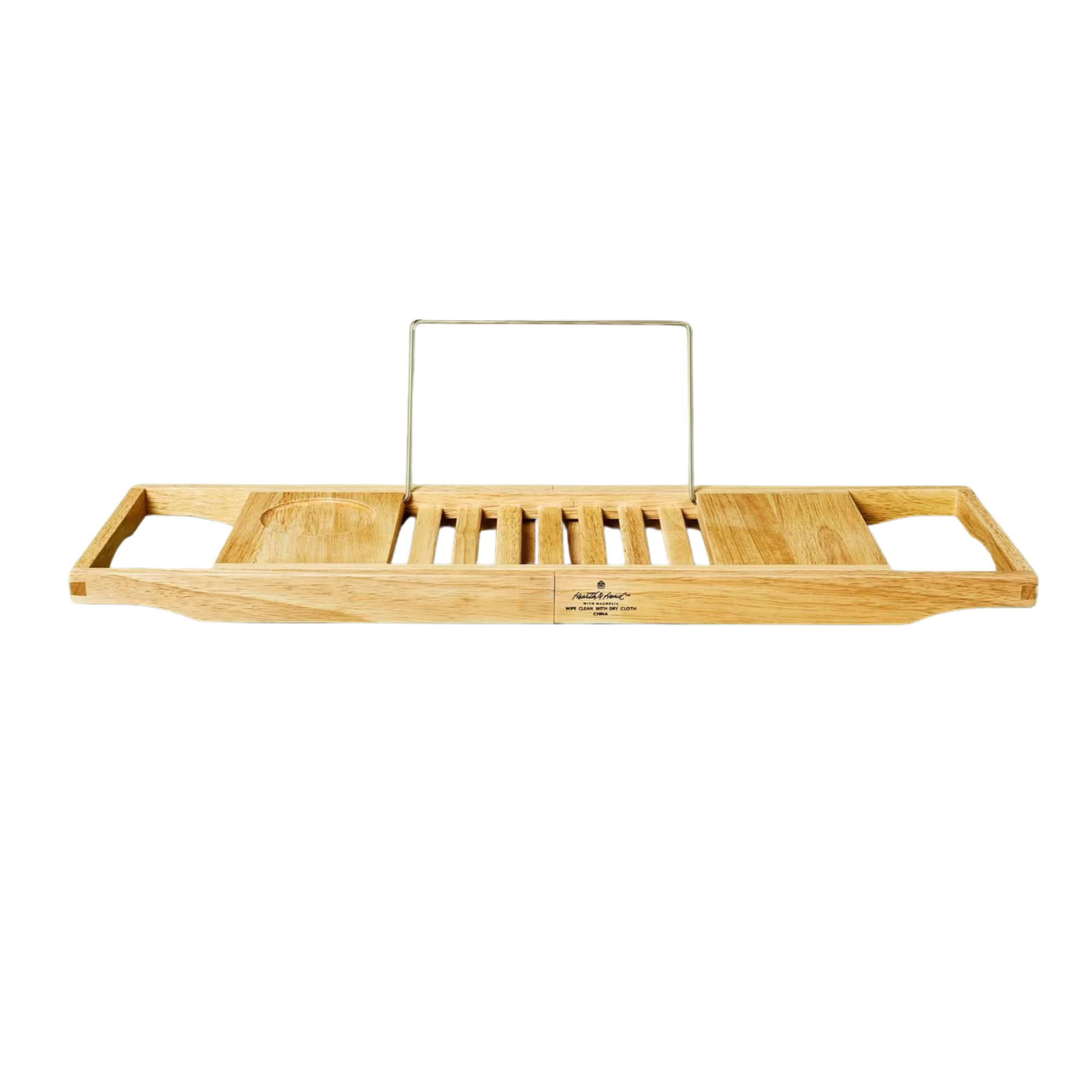 a wood bathtub tray
