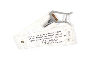 Lot 236 in the RR Auction Space Exploration sale on April 23, 2015 is Edgar Mitchell's Apollo 14 PLSS backpack strap.