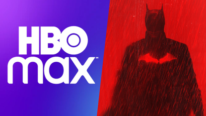 HBO Max logo and The Batman poster