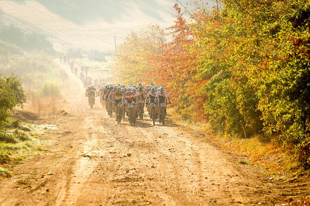 Riders during the finale stage 7