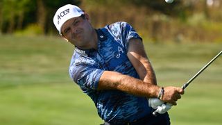 Patrick Reed takes a shot at the LIV Golf Team Championship in Dallas