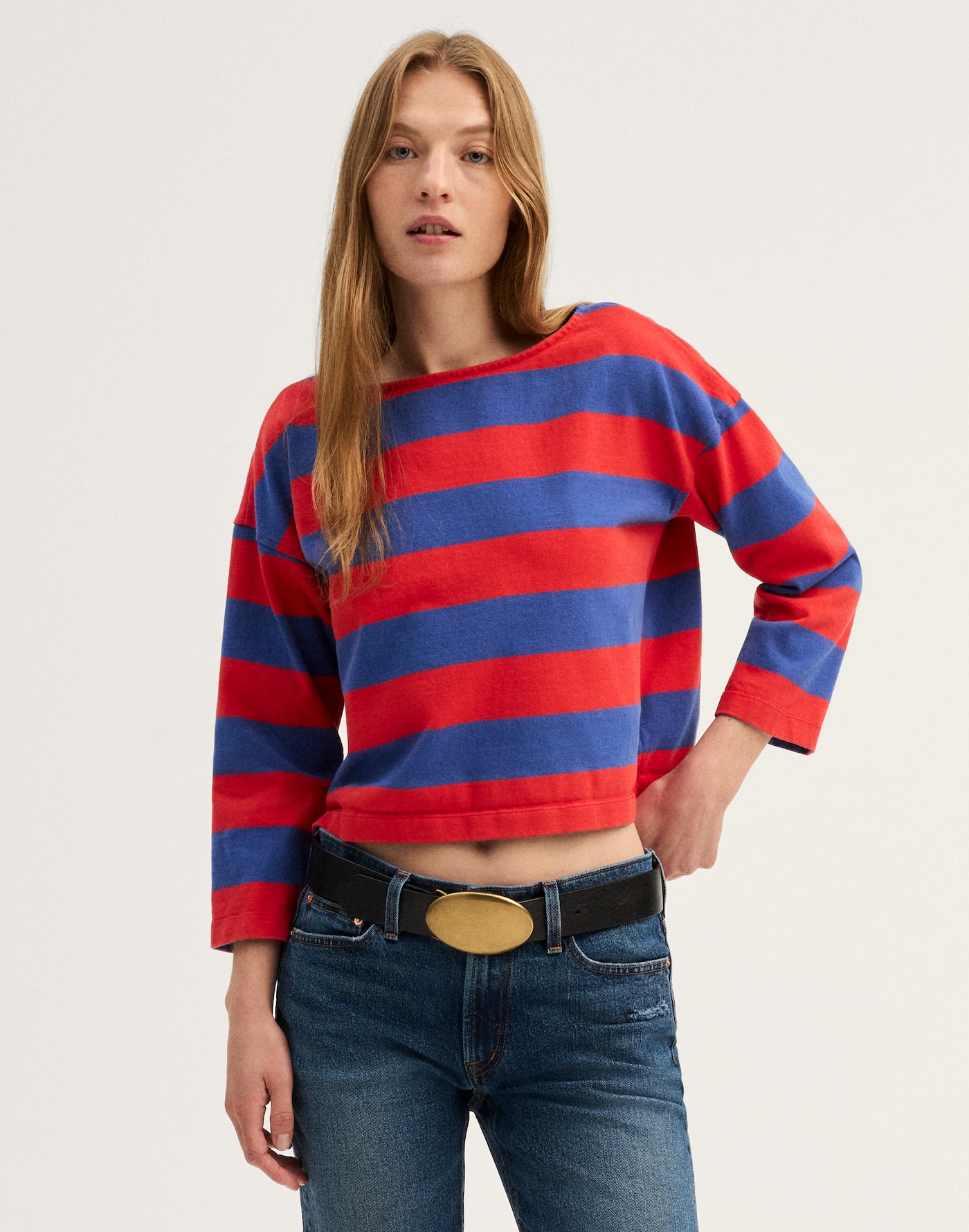 The Rugby Boatneck Long-Sleeve Tee in Club Cotton