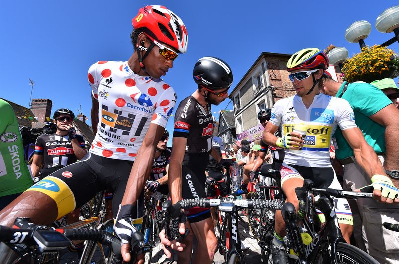 Daniel Teklehaimanot (MTN-Qhubeka) on the start line