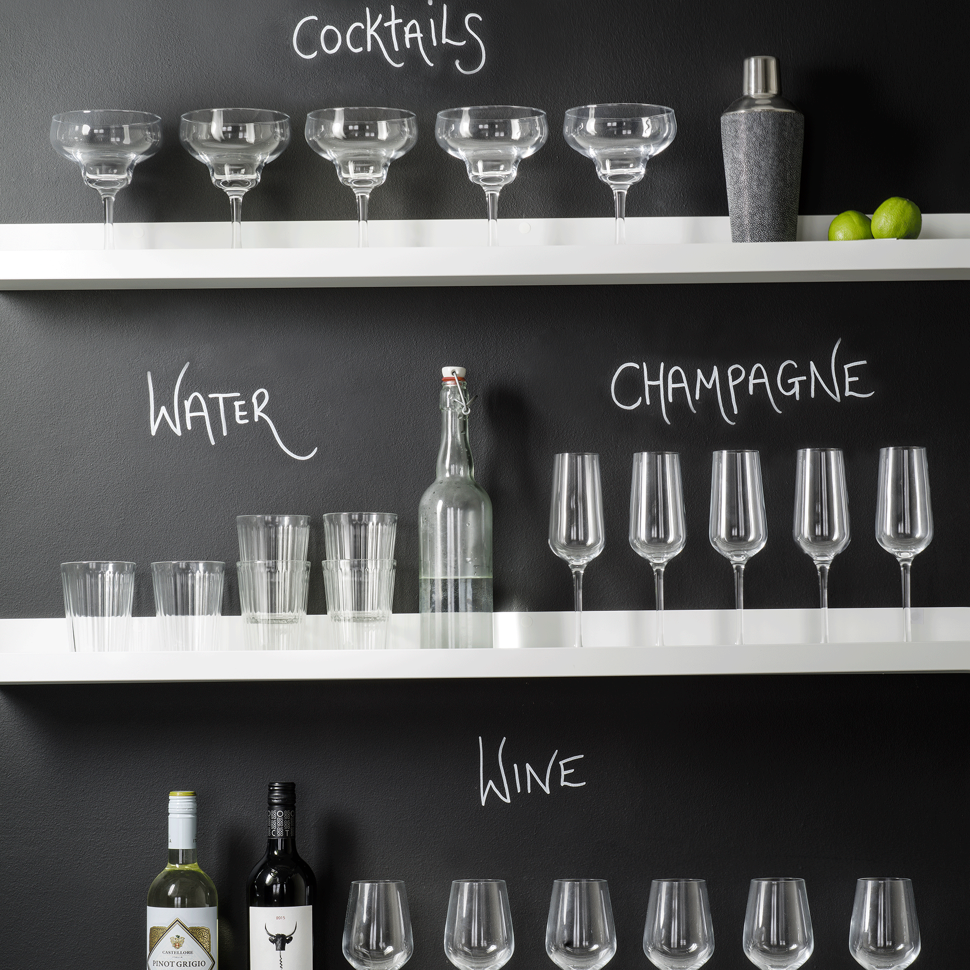 Home bar with chalkboard