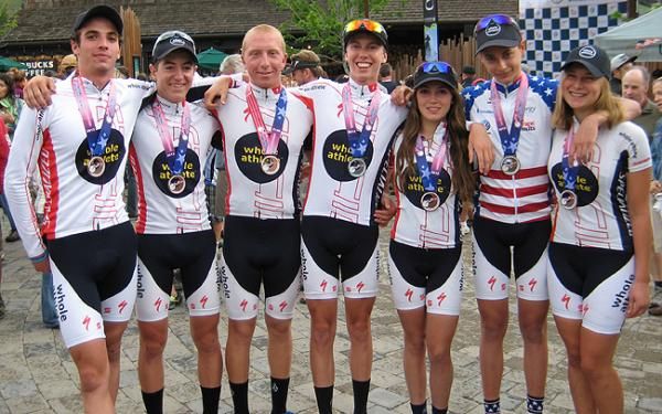 2012 US National medalists: Zach Valdez, Casey Williams, Tony Smith, Lucas Newcomb, Kate Courtney, Marcus Segedin,