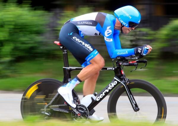 Jack Bauer (Garmin-Barracuda) rides final time trial at the Giro d'Italia
